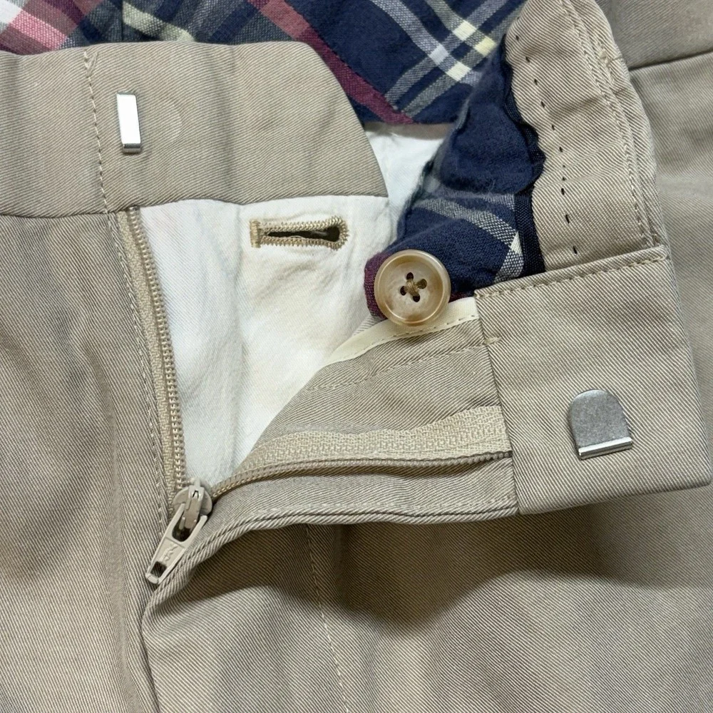 Brooks Brothers 1818 Fitzgerald Linen Blend Pants Mens‎ 35X27 Tessuti di Sondrio